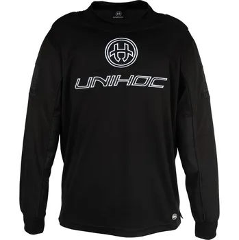 Brankářský florbalový dres Unihoc Goalie sweater INFERNO all black senior