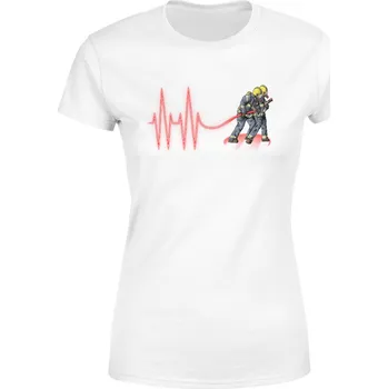 Tričko Hasičský puls (Velikost: XL, Typ: pro ženy, Barva trička: Bílá)