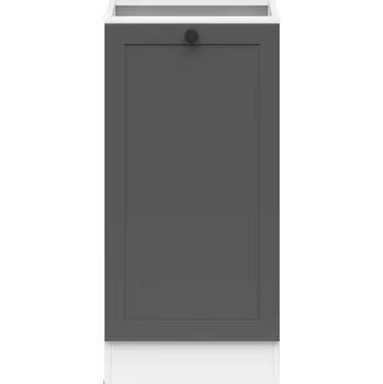 Šatní skříň Brwcz JUNONA RAMKA BBL D1D/40/82 L bílá/grafit ( BEZ PRAC. DESKY! ) / 3BAL/