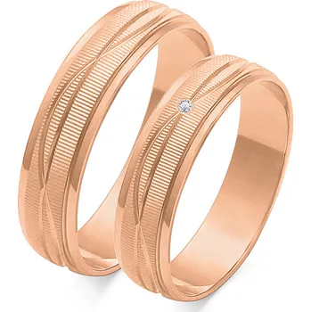 Prsten SOFIA zlatý dámský snubní prsten ZSO-116WRG