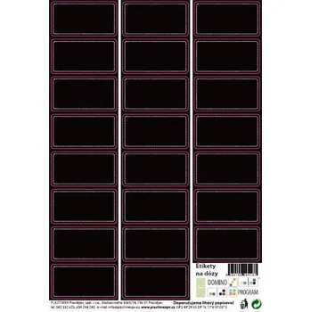 Speciální papír etikety OBDÉLNÍK ČERNÉ 23ks, samolepky