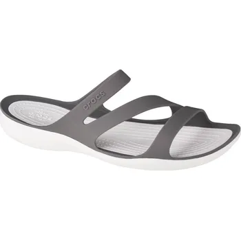 Dámské pantofle Šedé dámské nazouváky Crocs W Swiftwater Sandals 203998-06X Velikost: 34/35