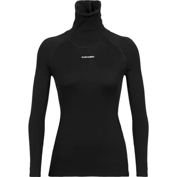 dámské triko dlouhý rukáv ICEBREAKER Wmns Merino LS Roll Neck, Black velikost: XS
