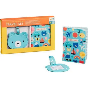 Hračka pro nejmenší Petit Collage Obal na doklady a jmenovka medvídek