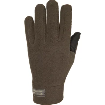 SOLOGNAC Lovecké rukavice fleecové 300 L KAŠTANOVÁ|ZELENÁ
