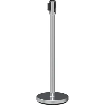 Plotový sloupek Zahrazovací sloupek se samonavíjecím popruhem 2 m, chromovaný