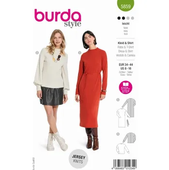 Nit Tištěný střih rolákové šaty, rolák, svetr