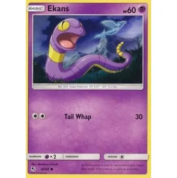 Volný čas Pokémon HIF 026/068 Ekans - Hidden Fates Stav: Excellent, Verze: NORMAL