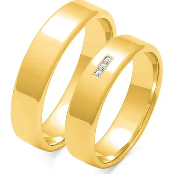 Prsten SOFIA zlatý dámský snubní prsten ZSO-101WYG-CZ