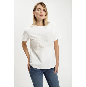 Dámské tričko Dámské tričko CROSS JEANS Ecru 56017-028 Velikost: XL