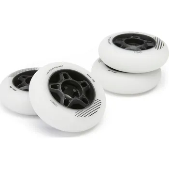 Kolečko k in-line bruslím OXELO 4 kolečka na brusle Fit 80 mm 80A bílá BÍLÁ