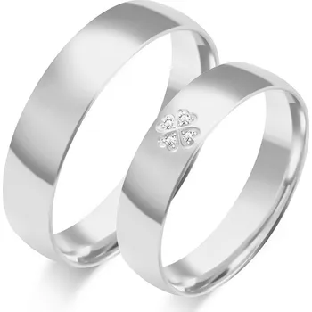 Prsten SOFIA zlatý dámský snubní prsten ZSC-128WWG-CZ