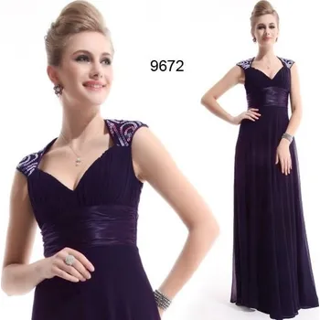 Dámské šaty Ever Pretty | Fialové slavnostní šaty s vlečkou - 38-40