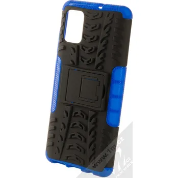 Pouzdro na mobilní telefon 1Mcz Tread Stand odolný ochranný kryt se stojánkem pro Samsung Galaxy A51 modrá černá (blue black)