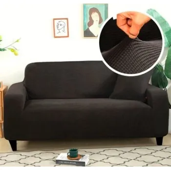 Pohovka Žakárové potahy na pohovky Barva: Černá, Velikost: dvoumístná pohovka (135-170 cm)