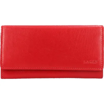 Peněženka Lagen dámská peněženka kožená V-62/B -červená -RED + doprava zdarma
