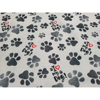 BYTEMA Dekorační látka PSÍ STOPA šíře 140 cm