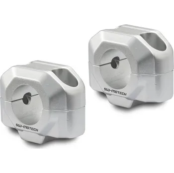 Řídítka Zvýšení řídítek 28 mm H = 20 mm stříbrné