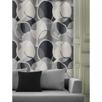 Závěsy metráž Ghana Grafit (S)