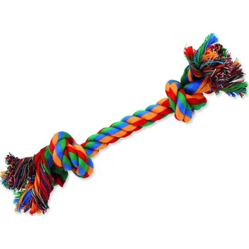 Hračka pro psa Dog Fantasy Uzel bavlněný barevný 2 knoty 45 cm