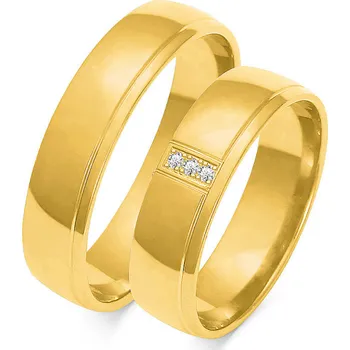 Prsten SOFIA zlatý dámský snubní prsten ZSOE-34WYG