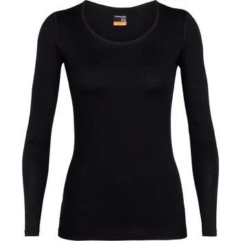 dámské merino triko dlouhý rukáv ICEBREAKER Wmns 200 Oasis LS Scoop, Black velikost: S
