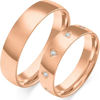 Prsten SOFIA zlatý dámský snubní prsten ZSO-356WRG