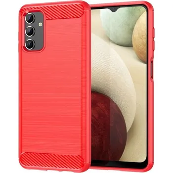 Pouzdro na mobilní telefon Carbon odolný gelový obal na mobil Samsung Galaxy A13 5G/Galaxy A04s (164.7 x 76.7 x 9.1 mm) - červený