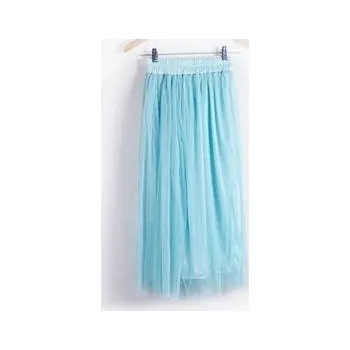 Dámská sukně Tutu sukně | tylová sukně, se spodničkou - univerzální velikost - Světle modrá,60 - 80 cm