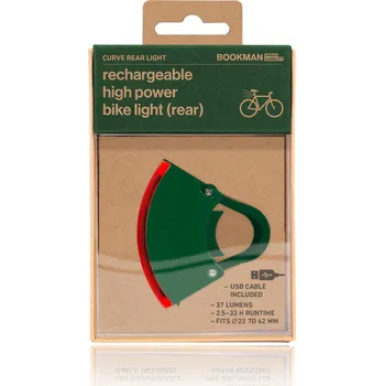 Cyklosvítilna Bookman Curve Rear Light Barva: Tm. zelená