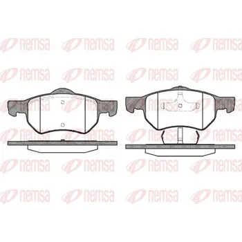 Brzdová destička Sada brzdových destiček, kotoučová brzda REMSA 0882.00