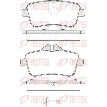 Brzdová destička Sada brzdových destiček, kotoučová brzda REMSA 1503.00