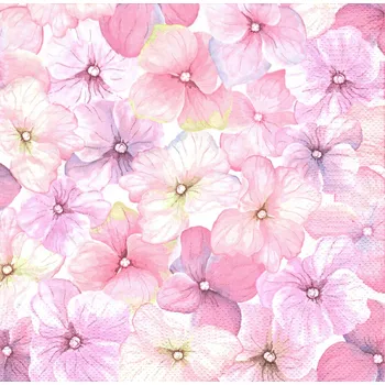 Papírový ubrousek UBR52c, Ubrousek, 16x16 cm, KVĚTY HORTENZIE, 1 bal.