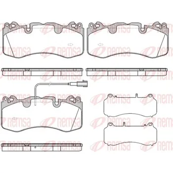 Brzdová destička Sada brzdových destiček, kotoučová brzda REMSA 1723.01