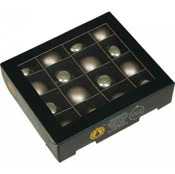 Skleněné baňky podzim 3 cm, sada 16 ks