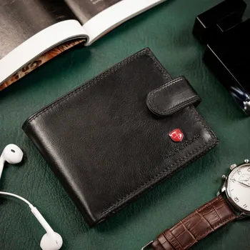 Peněženka Pánská kožená peněženka Peterson MR-12L-CN černá