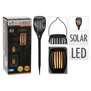 Venkovní osvětlení Lampa solární zahradní pochodeň s efektem plamene 3v1 58 cm
