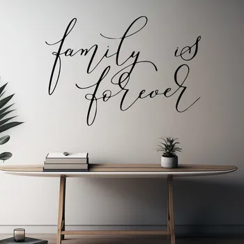 Samolepící dekorace Živá Zeď Samolepka na zeď Family is forever Barva: černá