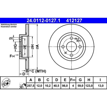 Brzdový kotouč Brzdový kotouč ATE 24.0112-0127.1