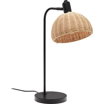 Lampička Černá kovová stolní lampa Kave Home Damila
