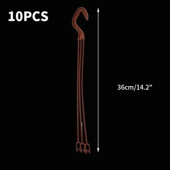 Květináč Plastový držák na květináč - 10 ks - Hnědá 36cm