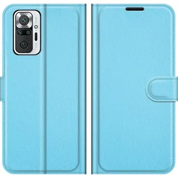 Pouzdro na mobilní telefon Litchi peněženkové pouzdro na mobil Xiaomi Redmi Note 10 Pro - modré