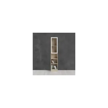 Knihovna TVI Tvilum Knihovna Basic 71760/20 dub sonoma/bílá