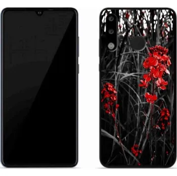 Pouzdro na mobilní telefon Gelový kryt mmCase na mobil Huawei P30 Lite - červená rostlina