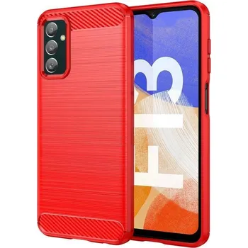 Pouzdro na mobilní telefon Carbon odolný gelový obal na mobil Samsung Galaxy M13 4G - červený