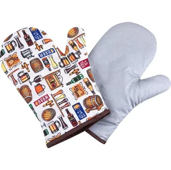 Chňapka decoDoma Kuchyňská chňapka s teflonem BEER, sada 2 ks