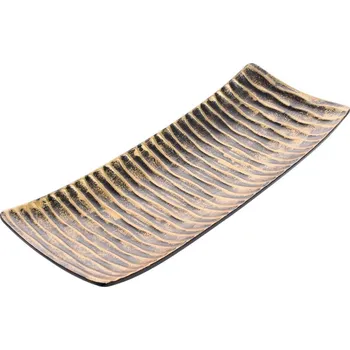 Dřevěný podnos, s vlnky, 34x3,8x13 cm, 1 kus