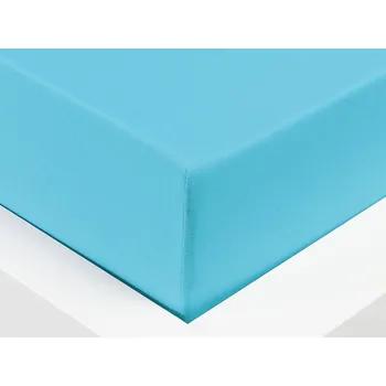 Prostěradlo XPOSE® Jersey prostěradlo Exclusive - azurové 200x200 cm, Jersey + Prodloužená možnost vrácení zboží do 50 dnů