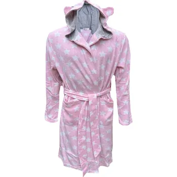 Dámské noční prádlo C-Lemon Dámský Flísový župan Barva: Růžová, Velikost: S