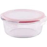 Dóza kulatá MagicHome BSG3, 950 ml, 17x7cm, borosilikátové sklo/PP, Clip
